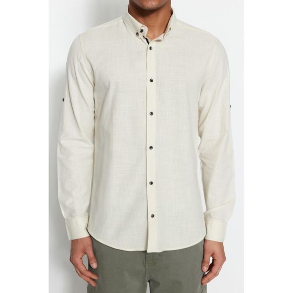 NWT Trendyol Men Slim fit Button placket Woven Shirt - Picture 4 of 8